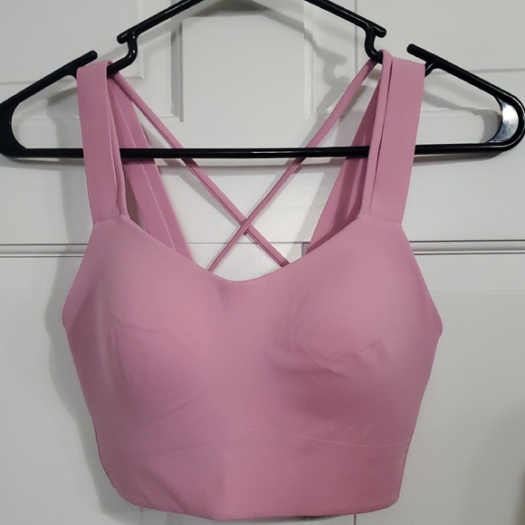 NWT Lululemon Like A Cloud Longline Bra Women's Sz 4 Or 6 D Pink Frosting